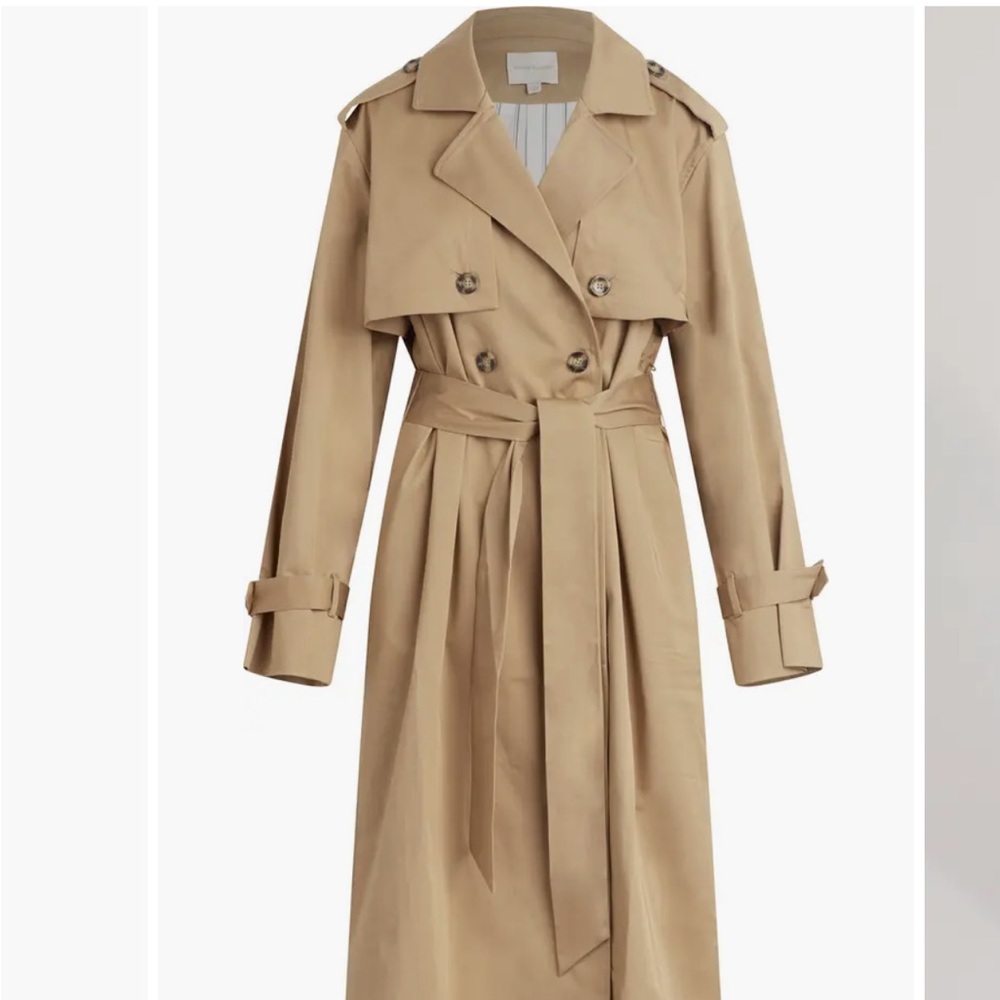 The Charles Tie Waist Double Breasted Trench Coat